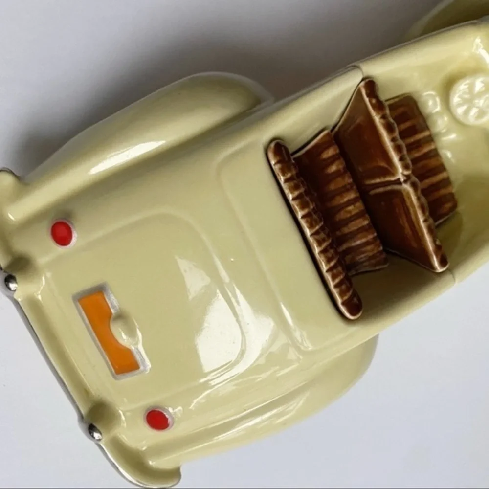 Avon Yellow Ceramic Figurine Cord 1937 Car - Vintage 1984